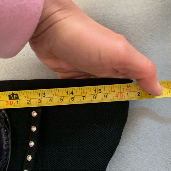 Vintage Y2K rare full side double slit stretch skirt with statement belt - Picture 8 of 9